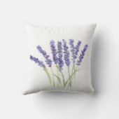 Lavendel Blume Aquarellkräuter lila Chic Kissen (Rückseite)