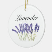 Lavendel Blume Aquarellkräuter lila schick Keramik Ornament (Links)