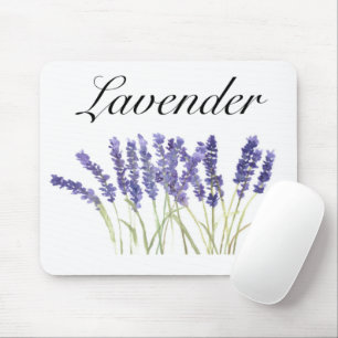 Lavendel Blume Aquarellkräuter lila schick Mousepad