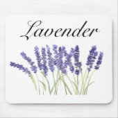 Lavendel Blume Aquarellkräuter lila schick Mousepad (Vorne)