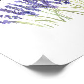 Lavendel Blume Aquarellkräuter lila schick Poster (Ecke)