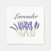 Lavendel Blume Aquarellkräuter lila schick Serviette (Vorderseite)