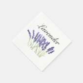 Lavendel Blume Aquarellkräuter lila schick Serviette (Ecke)