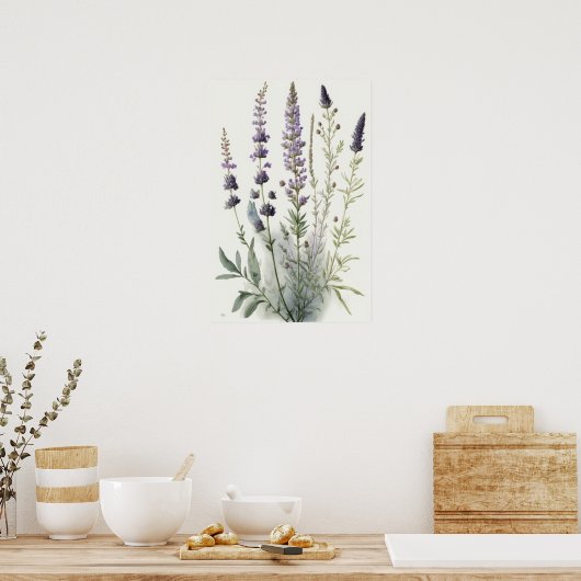 Lavendel Blume Art Print Poster (Küche)