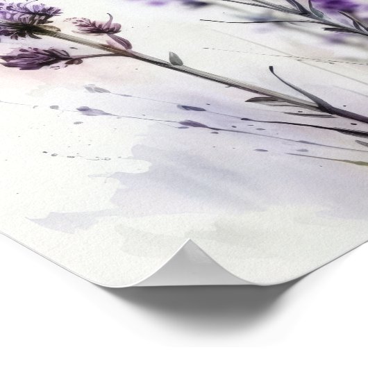 Lavendel Blume Art Print Poster (Ecke)