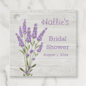 Lavendel-Blume auf Brautparty Geschenkanhänger (Vorderseite)