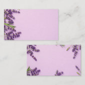Lavendel-Blume auf rosa Untergrund Visitenkarte (Vorne/Hinten)