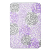 Lavendel-Blume aus grauem Dahlias-Flora Badematte (Vorderseite Vertikal)