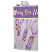 Lavendel Blume Bee Happy Lila nicht beunruhigen Flachmann (Links)