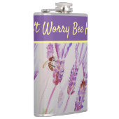 Lavendel Blume Bee Happy Lila nicht beunruhigen Flachmann (Rechts)