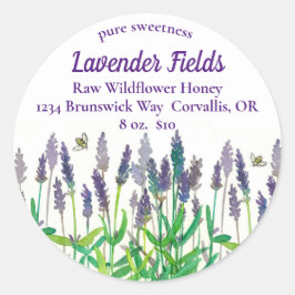 Lavendel Blume Bienen Honig für den Verkauf Runder Aufkleber