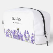 Lavendel-Blume Bienenvölker Waschbeutel (Rechte Ecke)