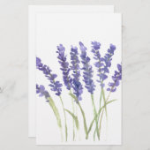 Lavendel-Blume Briefpapier (Vorne/Hinten)