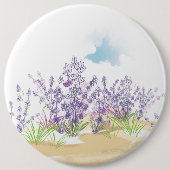 Lavendel-Blume Button (Vorderseite)