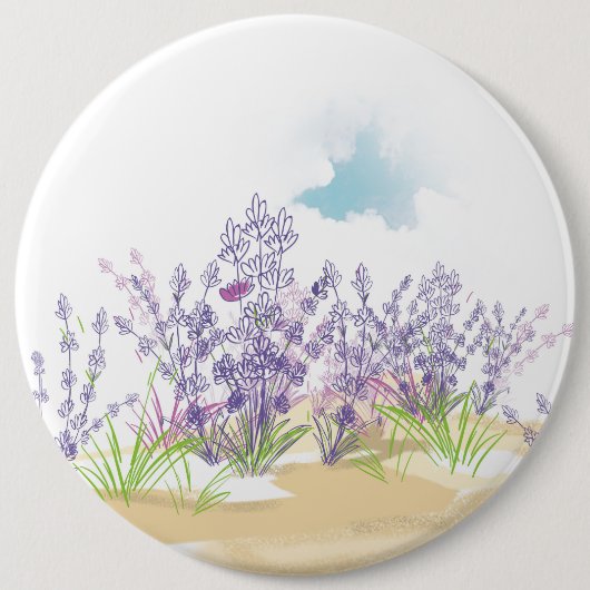 Lavendel-Blume Button (Vorderseite)