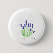 Lavendel-Blume Button (Vorderseite)