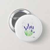 Lavendel-Blume Button (Vorne & Hinten)