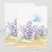 Lavendel-Blume Dankeskarte (Vorne/Hinten)