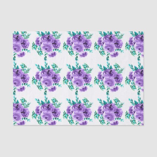 Lavendel-Blume Design Nahtloses Muster Seidenpapier (Vorderseite)