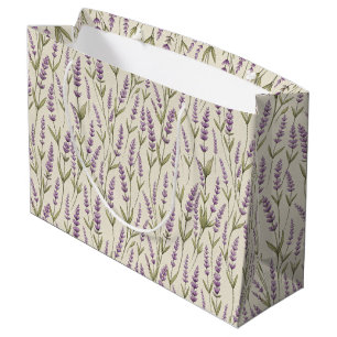 Lavendel-Blume drucken große Geschenktasche Geschenktüte