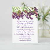 Lavendel-Blume - Einladung zur Hochzeit 3x5 (Stehend Vorderseite)