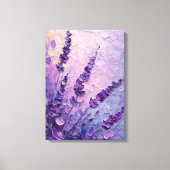 Lavendel Blume Elegantes Ölgemälde Leinwanddruck (Vorderseite)