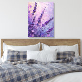 Lavendel Blume Elegantes Ölgemälde Leinwanddruck (Insitu (Schlafzimmer))