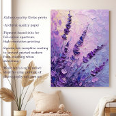 Lavendel Blume Elegantes Ölgemälde Leinwanddruck