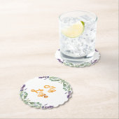 Lavendel Blume Eukalyptus Grüne Firmenlogo Untersetzer (Vor Ort)