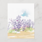 Lavendel-Blume Feiertagspostkarte (Vorderseite)