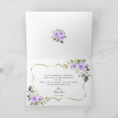 Lavendel Blume Gold gibt mir ab Einladung (Innenseite)