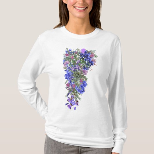 Lavendel Blume Hochzeitsblumen T-Shirt (Vorderseite)