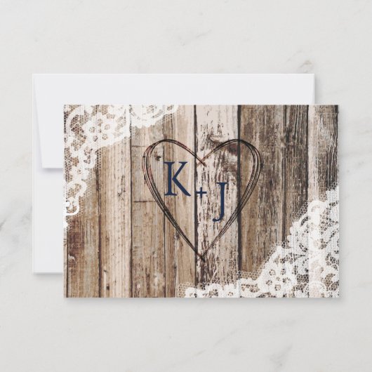 Lavendel-Blume Holzspitze RSVP-Karte Einladung (Rückseite)