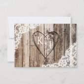 Lavendel-Blume Holzspitze RSVP-Karte RSVP Karte (Rückseite)