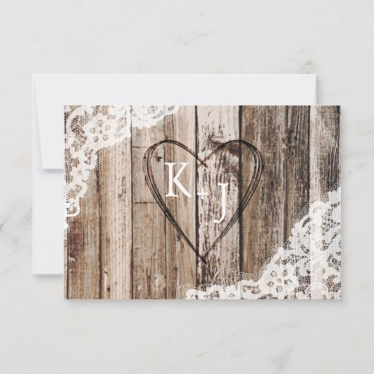 Lavendel-Blume Holzspitze RSVP-Karte RSVP Karte (Rückseite)