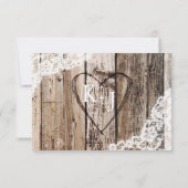 Lavendel-Blume Holzspitze RSVP-Karte RSVP Karte (Rückseite)