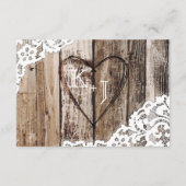 Lavendel-Blume Holzspitze RSVP-Karte RSVP Karte (Rückseite)