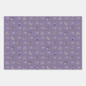 Lavendel-Blume im Lila Hintergrund Geschenkpapier Set (Vorderseite 3)