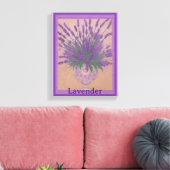 Lavendel Blume in der künstlerischen Leinwand Urne (Insitu (Wohnzimmer))