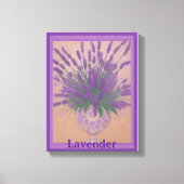 Lavendel Blume in der künstlerischen Leinwand Urne (Vorderseite)