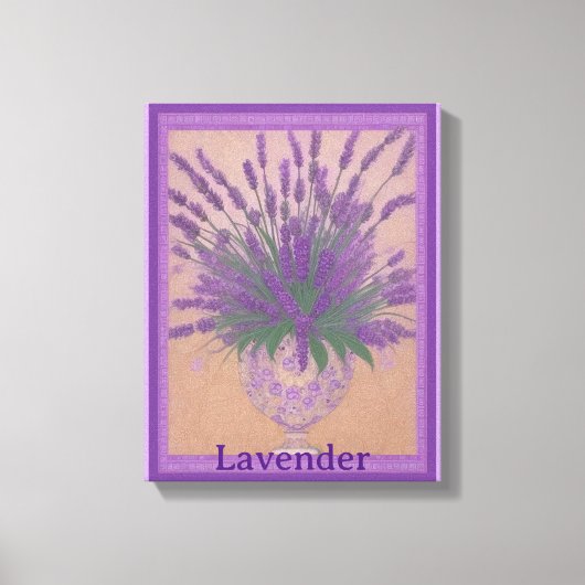 Lavendel Blume in der künstlerischen Leinwand Urne (Vorderseite)
