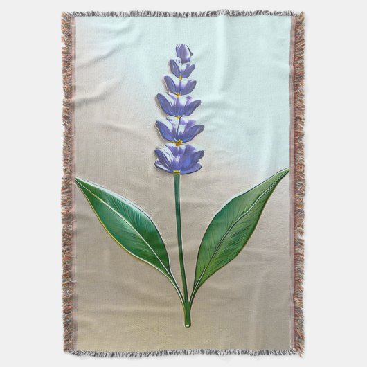 Lavendel Blume in glänzender Eleganz Decke (Vorderseite Vertikal)