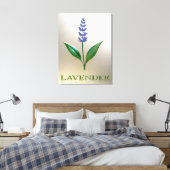 Lavendel Blume in glänzender Eleganz Leinwanddruck (Insitu (Schlafzimmer))