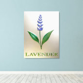 Lavendel Blume in glänzender Eleganz Leinwanddruck (Insitu (Holzboden))