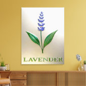 Lavendel Blume in glänzender Eleganz Leinwanddruck (Insitu (Wohnzimmer))