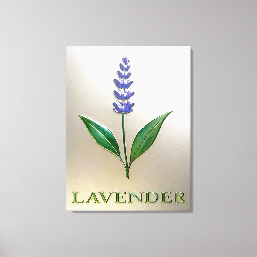 Lavendel Blume in glänzender Eleganz Leinwanddruck (Vorderseite)