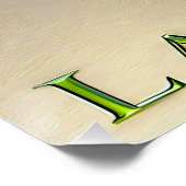 Lavendel Blume in glänzender Eleganz Poster (Ecke)