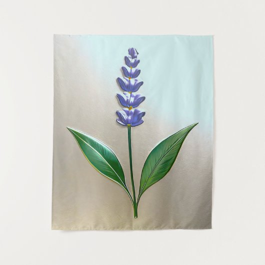 Lavendel Blume in glänzender Eleganz Wandteppich (Vorderseite)