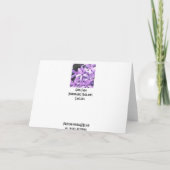 Lavendel-Blume Karte (Rückseite)