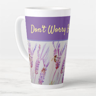Lavendel Blume Keine Sorge Bee Happy Latte Tasse